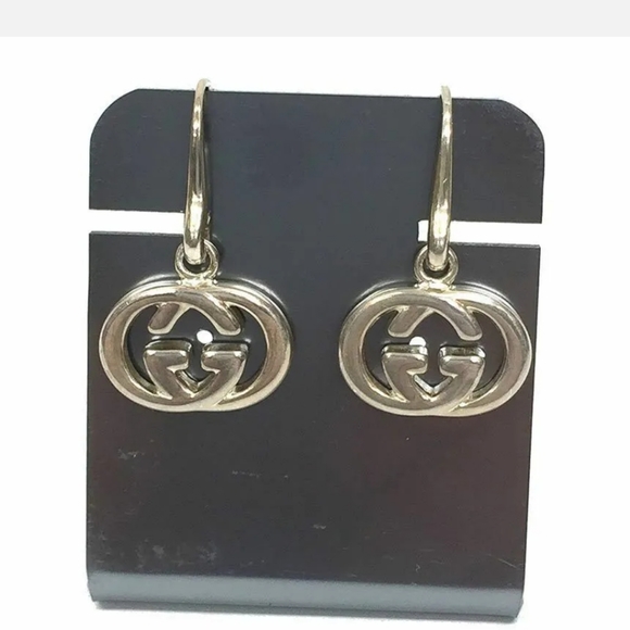 PAIR OF GUCCI DOUBLE G STATEMENT EARRINGS 925 sterling silver - Picture 11 of 14